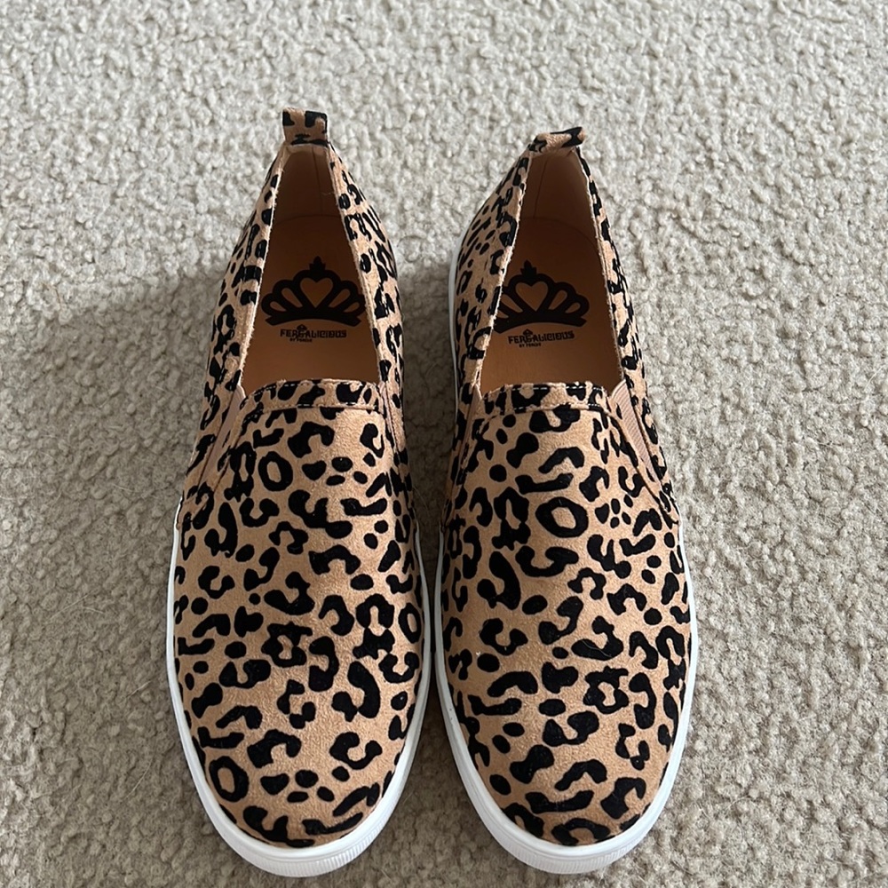 Cheetah Print Slip On Shoes